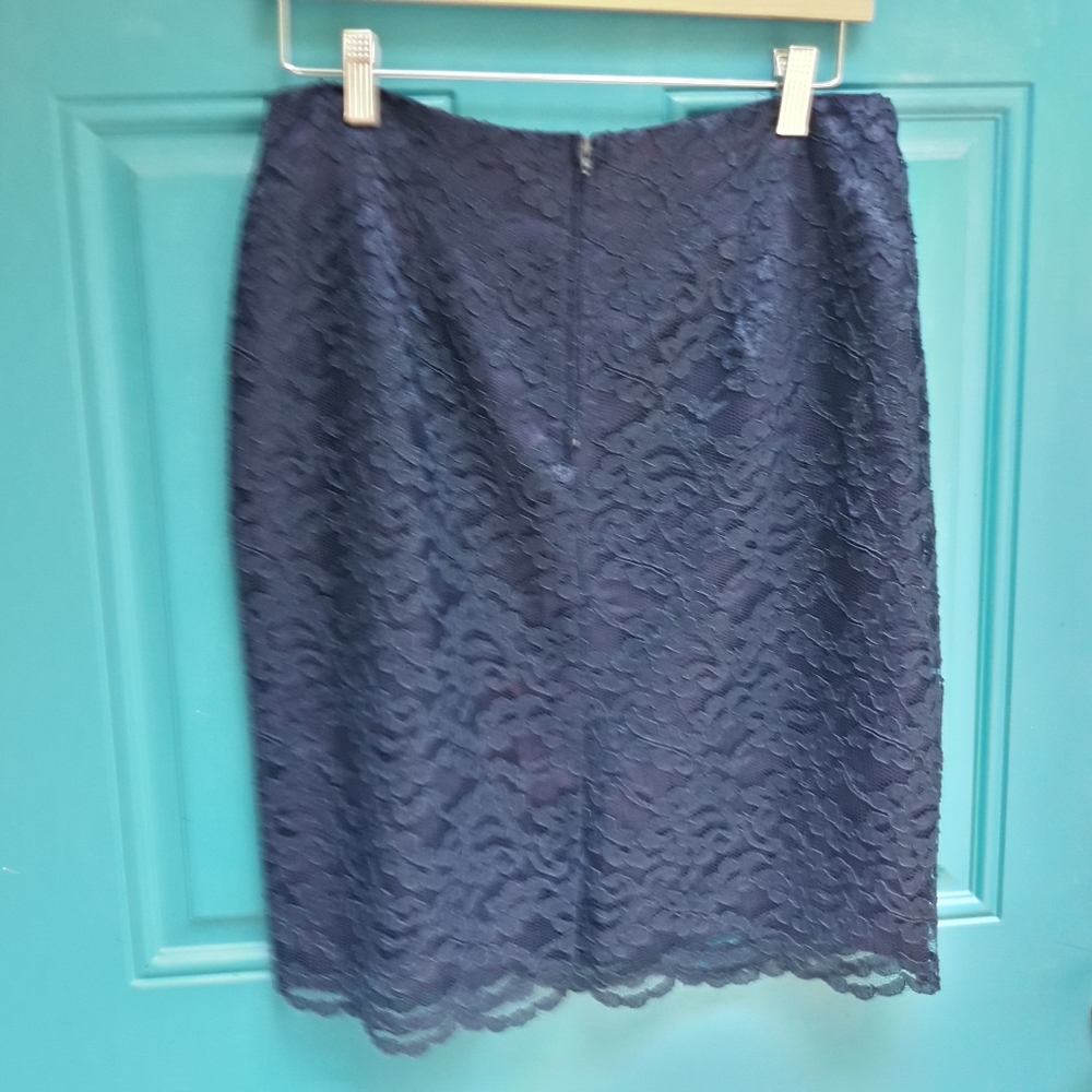 Chase Skirt in Carved Petals Cobalt main image 1